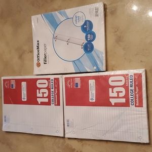 SALE! Bundle of (3) 150 pieces each college ruled paper